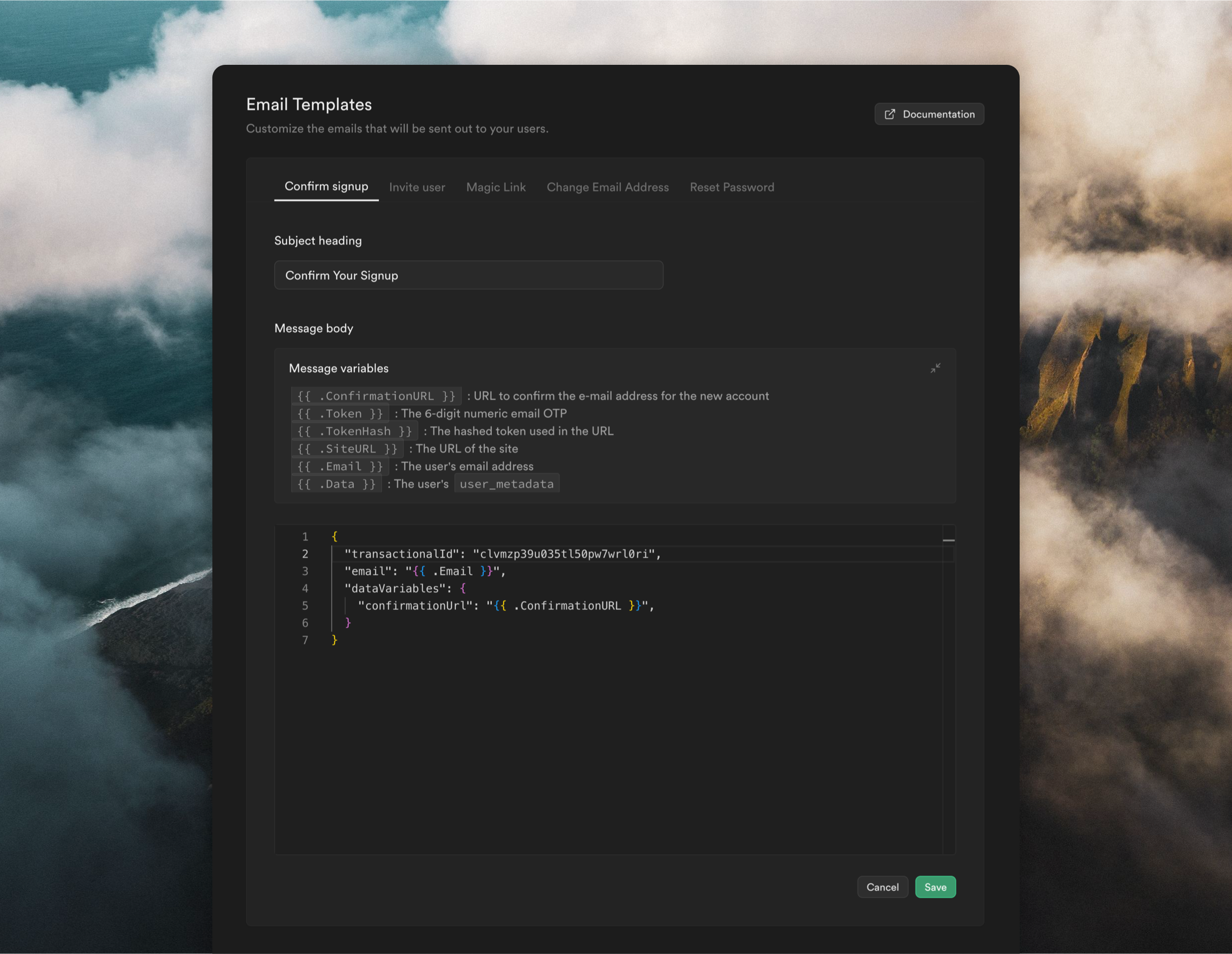 Supabase Variables Supabase - Cocoonmail Documentation